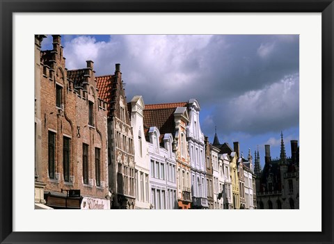 Framed Buildings in Bruges, Belgium Print
