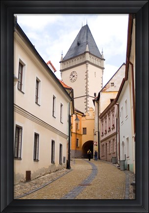 Framed Old Town Buildings in Tabor, Czech Republic Print
