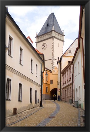 Framed Old Town Buildings in Tabor, Czech Republic Print