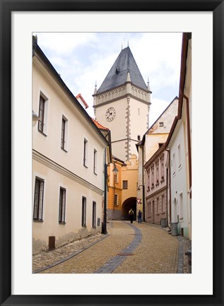 Framed Old Town Buildings in Tabor, Czech Republic Print