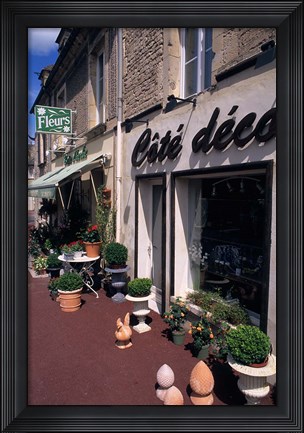 Framed Flower Store, Normandy, France Print