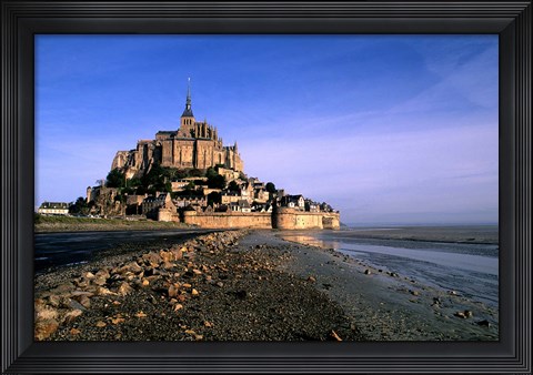 Framed Mont St Michel Island Fortress, Normandy Print