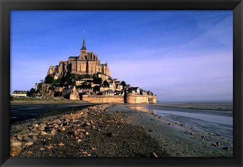 Framed Mont St Michel Island Fortress, Normandy Print