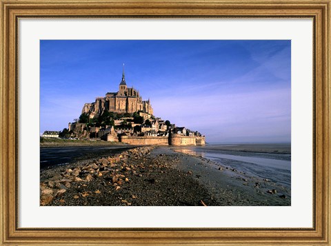 Framed Mont St Michel Island Fortress, Normandy Print