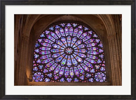 Framed Interior of Notre Dame Cathedral, Paris, France Print