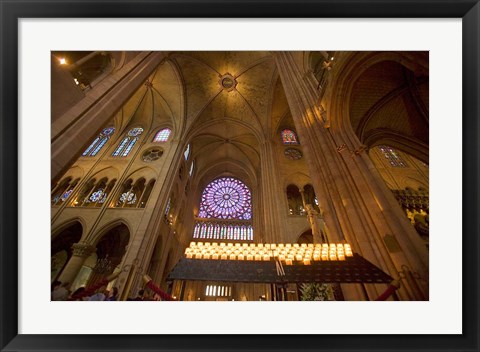 Framed Eiffel Tower Illuminated at Night Print