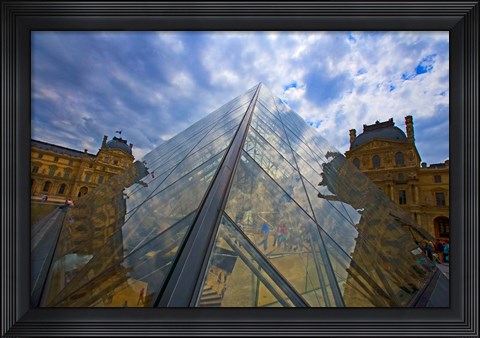 Framed Carousel in Front of the Eiffel Tower Print