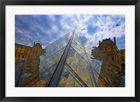 Framed Carousel in Front of the Eiffel Tower Print