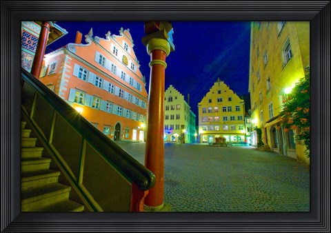 Framed Lindau Island at Night Print