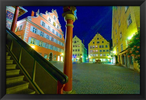 Framed Lindau Island at Night Print