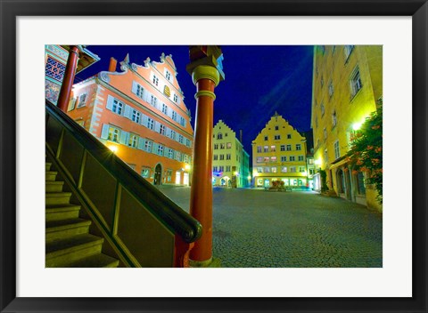 Framed Lindau Island at Night Print