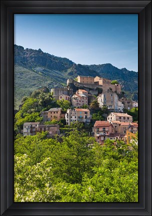 Framed City of Corsica, France Print