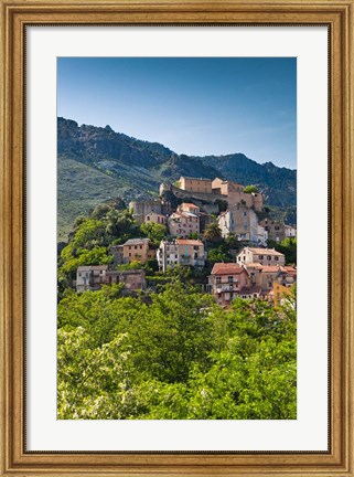 Framed City of Corsica, France Print
