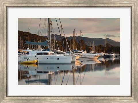 Framed Marina at Dawn Print
