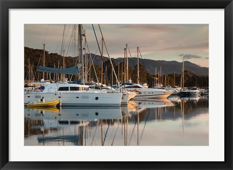 Framed Marina at Dawn Print