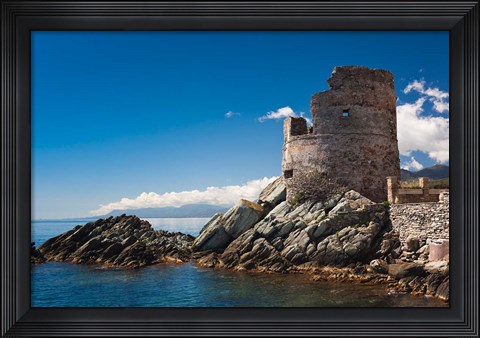 Framed Genoese Tower, Erbalunga Print