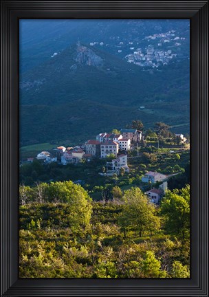 Framed Nebbio Landscape, Murato, France Print