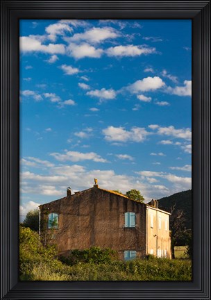 Framed Abazia Farmhouse at Sunset Print