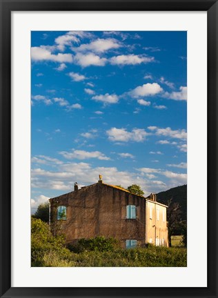 Framed Abazia Farmhouse at Sunset Print