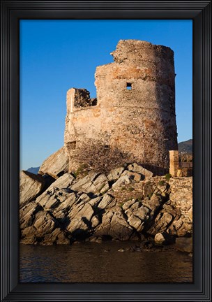 Framed Genoese Tower at Dawn, Erbalunga Print