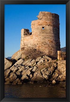 Framed Genoese Tower at Dawn, Erbalunga Print
