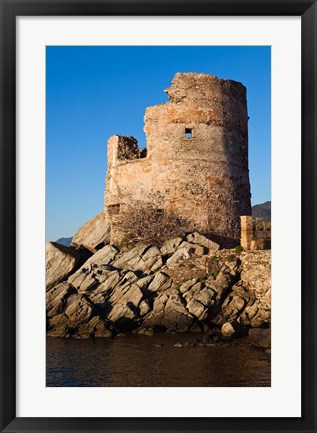 Framed Genoese Tower at Dawn, Erbalunga Print