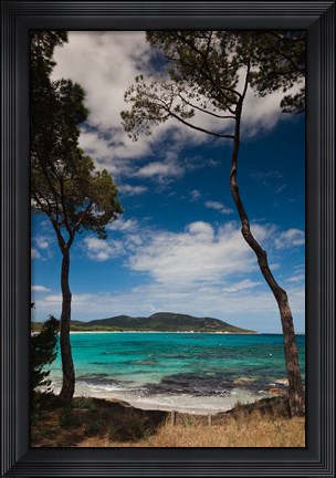Framed Plage de Palombaggia Beach, Porto Vecchio Print