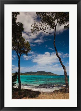 Framed Plage de Palombaggia Beach, Porto Vecchio Print