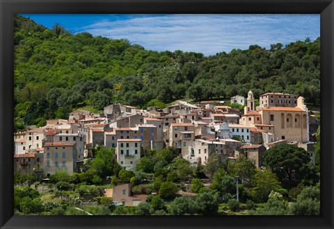 Framed Town of Avapessa, La Balagne Print