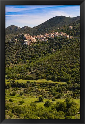 Framed Town View of Belgodere Print