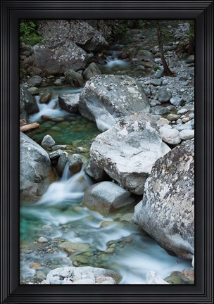 Framed Restonica River, Gorges de la Restonica Print