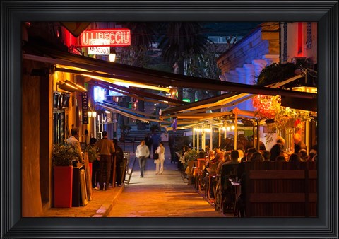 Framed Ile Rousse Cafes Print