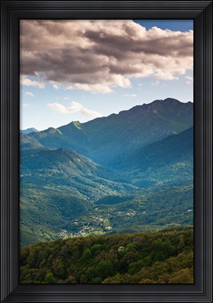 Framed Prunelli di Fiumorbo Mountain Landscape Print