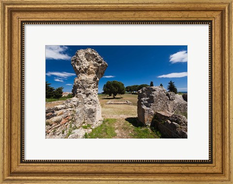 Framed Greek and Roman Ruins, Aleria Print