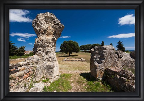 Framed Greek and Roman Ruins, Aleria Print