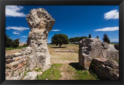 Framed Greek and Roman Ruins, Aleria Print