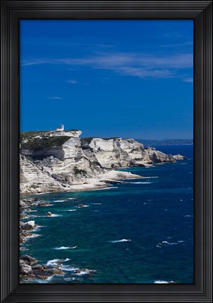 Framed Falaises Cliffs towards Capo Pertusato Print
