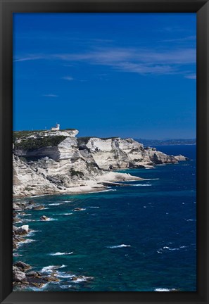 Framed Falaises Cliffs towards Capo Pertusato Print