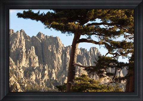 Framed Aiguilles de Bavella Peaks Print