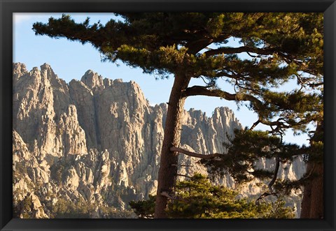 Framed Aiguilles de Bavella Peaks Print