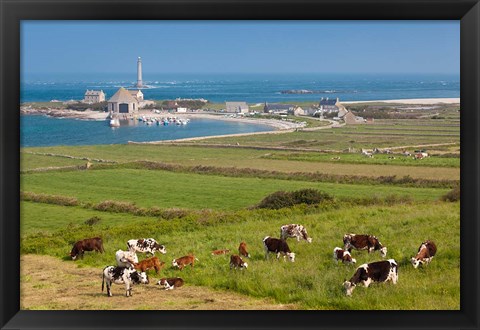 Framed Goury Cap de la Hague Lighthouse Print