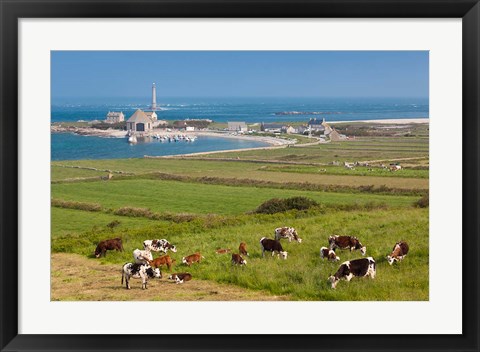 Framed Goury Cap de la Hague Lighthouse Print