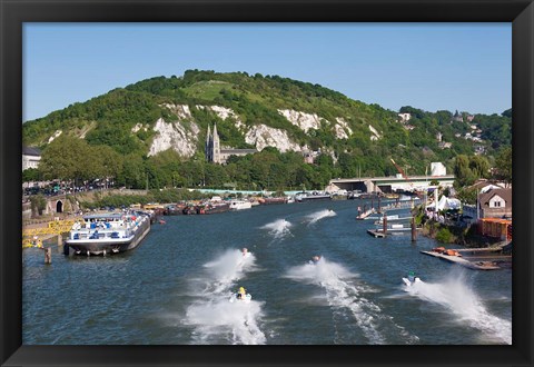 Framed Hydroplane Tace, Seine River Print