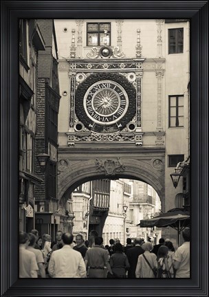 Framed Gros Horloge Clock Tower Print