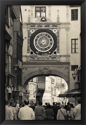 Framed Gros Horloge Clock Tower Print