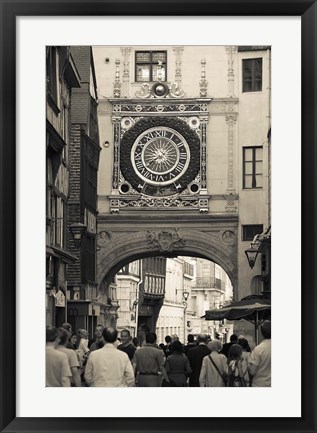 Framed Gros Horloge Clock Tower Print