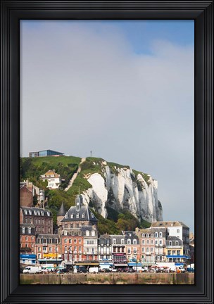 Framed Le Treport Cliffs Print
