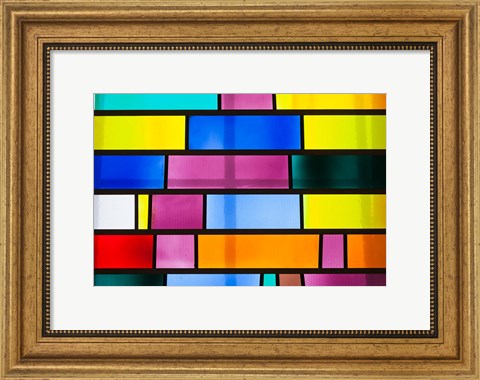 Framed Stained Glass in Boulogne sur Mer Print