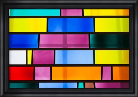 Framed Stained Glass in Boulogne sur Mer Print