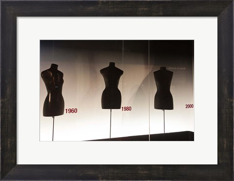 Framed Mannequins in The Museum of Lace and Fashion Print